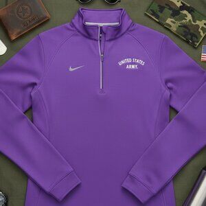 Nike United States Army 1/4 Zip Performance Pullover | Purple | Small